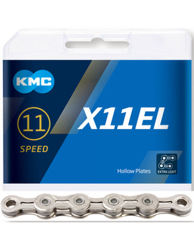Cadena Kmc x11 el Light 118 Eslabones 11v Cromada - KMC | ARS Bike Parts