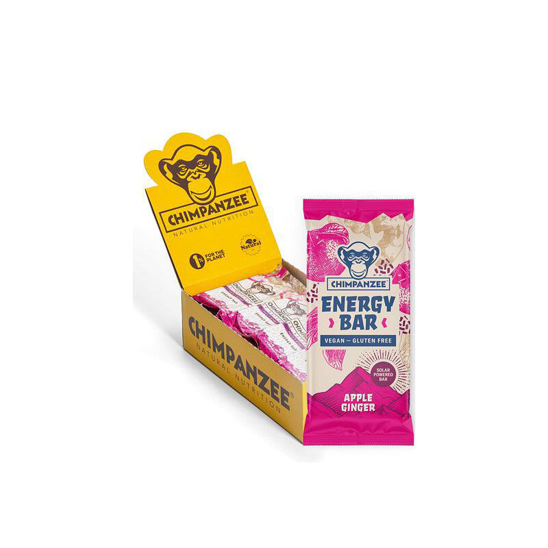 Caja 15 Barritas Energy Manzana y Jengibre 55gr Chimpanzee - CHIMPANZEE | ARS Bike Parts