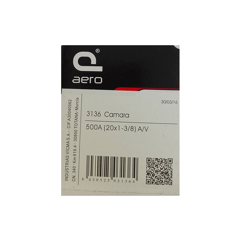 Camara 500a 20x1 3-8 V-Schr Vicma Aero - VICMA | ARS Bike Parts