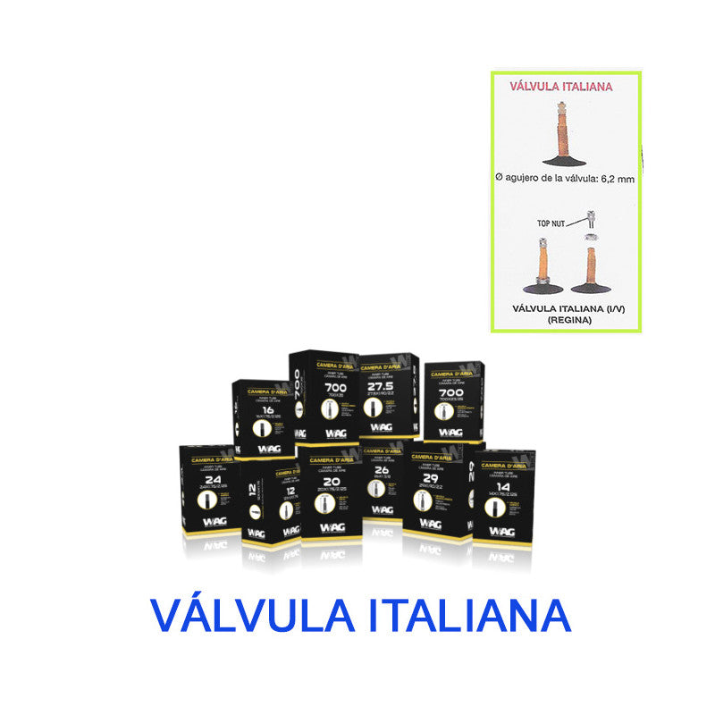 Camara 700x28-32 (v-Italiana) 40mm WAG - WAG | ARS Bike Parts
