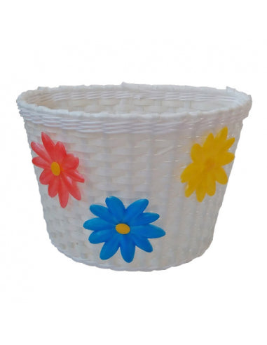 M-Wave Cesta Plastico 12-16" Blanca Flores - M-WAVE | ARS Bike Parts
