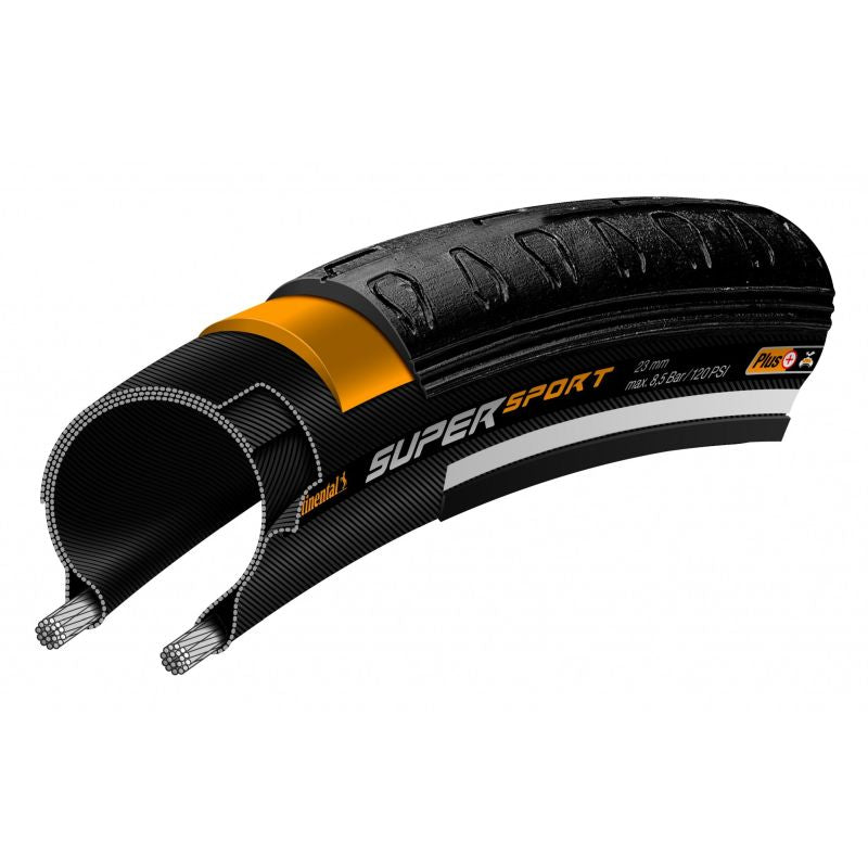 CONTINENTAL Cubierta 700x25c Supersport Plus Negra Plegable - CONTINENTAL | ARS Bike Parts