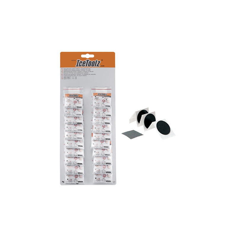 Icetoolz Expositor de 20 Kits de (6) Parches Auto Adhesivos Total 120 Parches