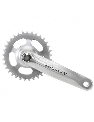 Plato M-wave Jgo Bielas Single Speed 1 x 46 dientes 170 mm Plata