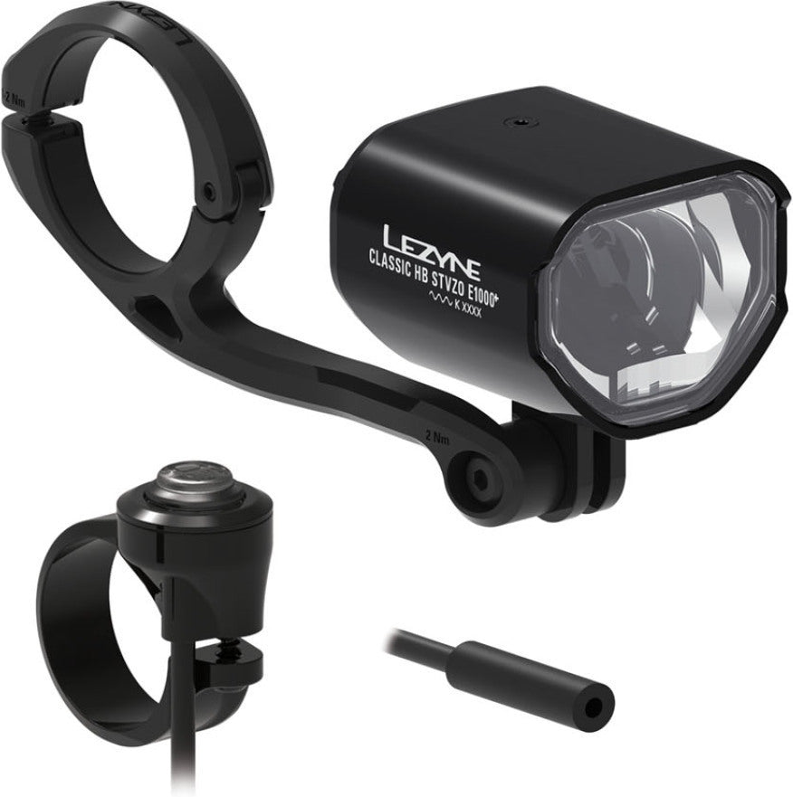 Faro Delantero Lezyne Classic Hb Stvzo E1000+ Luz Blanca Negro, Y18