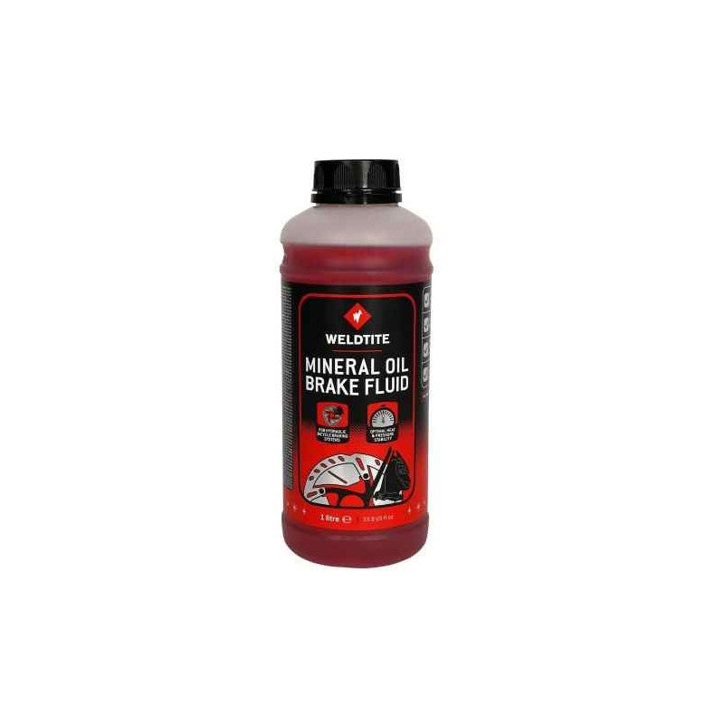 Líquido De Frenos Aceite Mineral Rojo 1l Weldtite