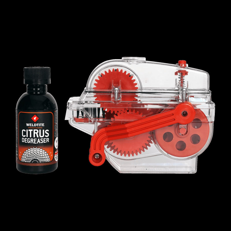 Maquina Limpiacadenas Pro + Liquido Desengrasante Ultra Potente Weldtite