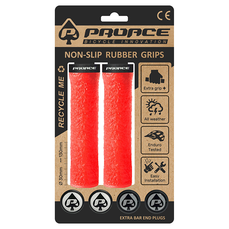 Par Puños Proace Antideslizantes Enduro Rojo (luck On) - PROACE | ARS Bike Parts