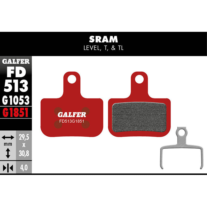 GALFER Bike Pastillas Fd Adv SRAM Level, T, Tl GALFER - GALFER BIKE | ARS Bike Parts
