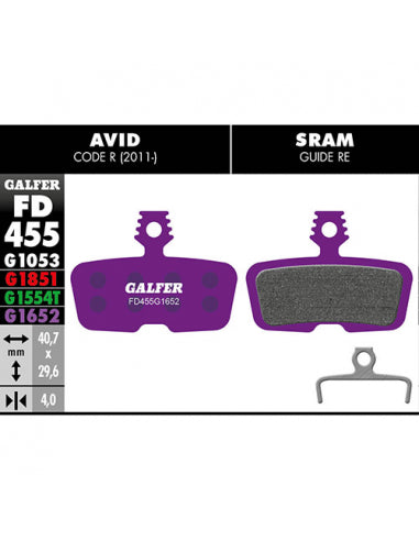 GALFER Bike Pastillas Fd E-BIKE Avid Code R (2011-) GALFER - GALFER BIKE | ARS Bike Parts