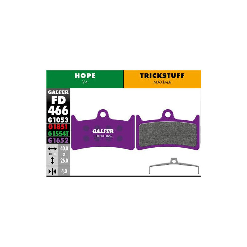 Pastillas Fd E-Bike Hope-V4 Galfer