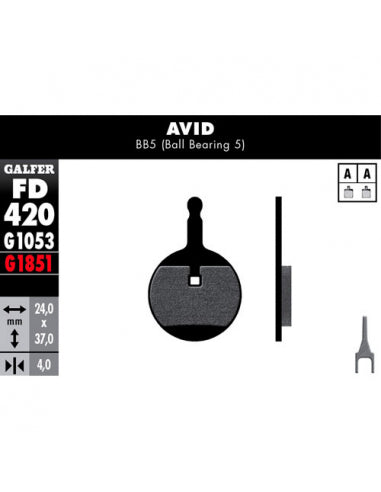 GALFER Bike Pastillas Fd Std Avid bb5 GALFER - GALFER BIKE | ARS Bike Parts