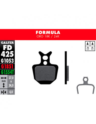 GALFER Bike Pastillas Fd Std Formula Oro 18k-24k GALFER - GALFER BIKE | ARS Bike Parts