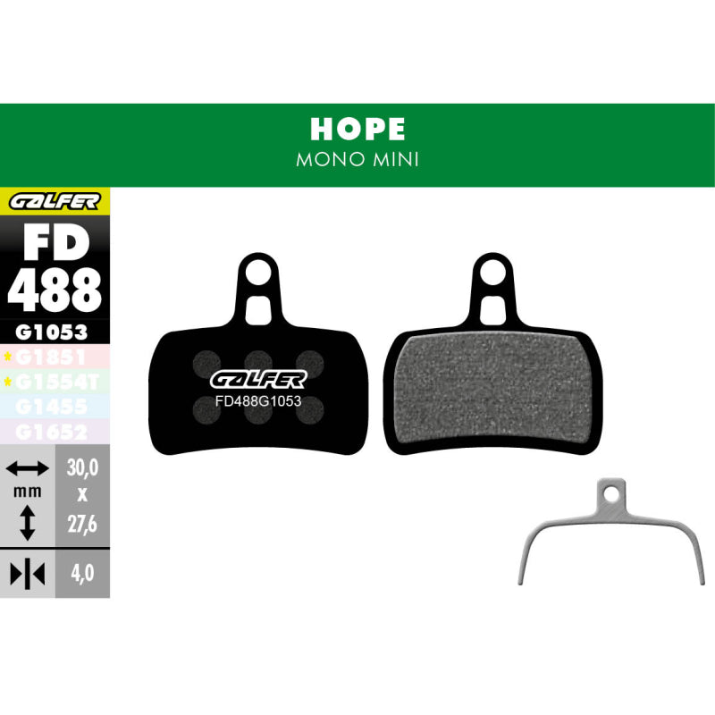 GALFER Bike Pastillas Fd Std Hopo Mono Mini GALFER - GALFER BIKE | ARS Bike Parts