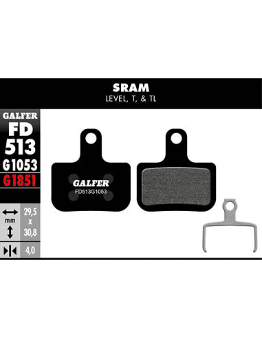GALFER Bike Pastillas Fd Std SRAM Level, T, Tl GALFER - GALFER BIKE | ARS Bike Parts