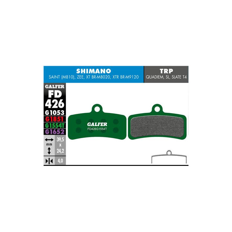 Pastillas Fd Verde Shimano Saint, Zee 4 P Galfer