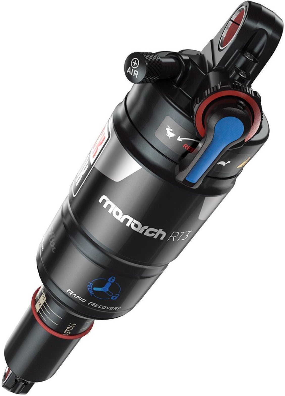 Amortiguador Trasero Monarch RT3 (197x54/7.75x2.125) DebonAir, Reductores 3v, Mreb/Mcomp, S