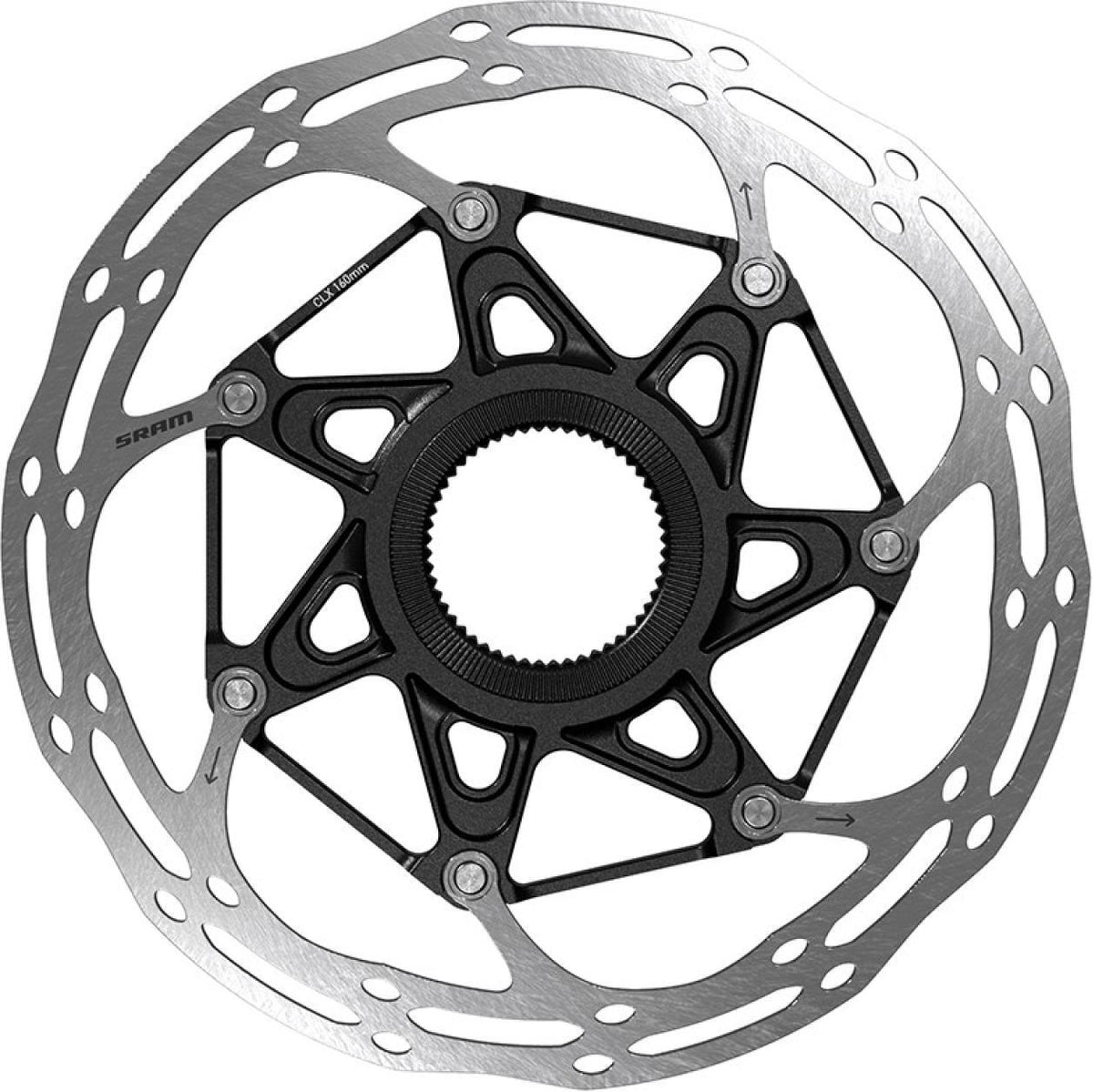 Disco de freno Rotor Centerline 2 piezas Centerlock 180mm Negro Redondeado