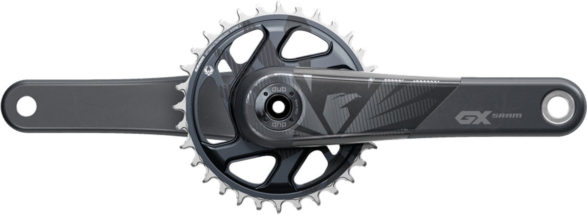 Juego de bielas SRAM GX Eagle Carbon DUB 12 velocidades, 175 mm, 32D, Gris Lunar, Boost sin pedalier DUB