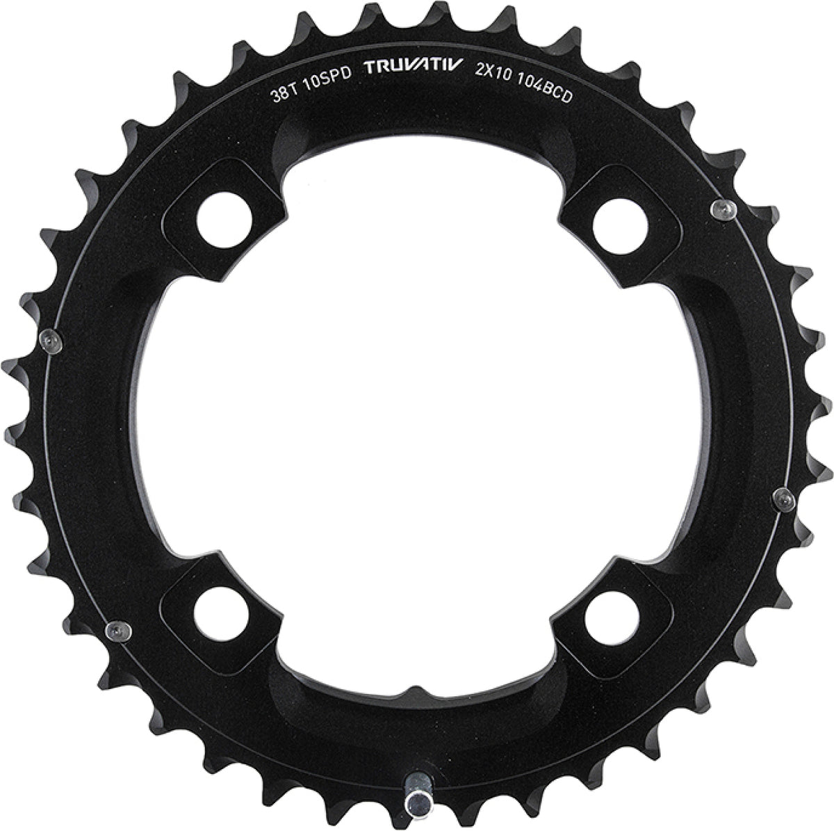 Plato MTB 38D 104 BCD S1 línea de cadena 49 Al5 2x10 pin largo negro mate (38/24)