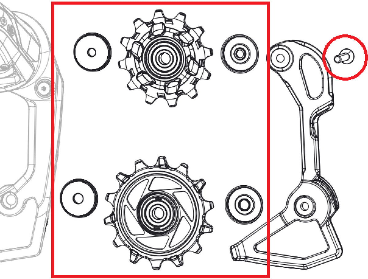 Sram Schaltrollen-Set Red E1 12-Fach, Keramik Inkl. Fett