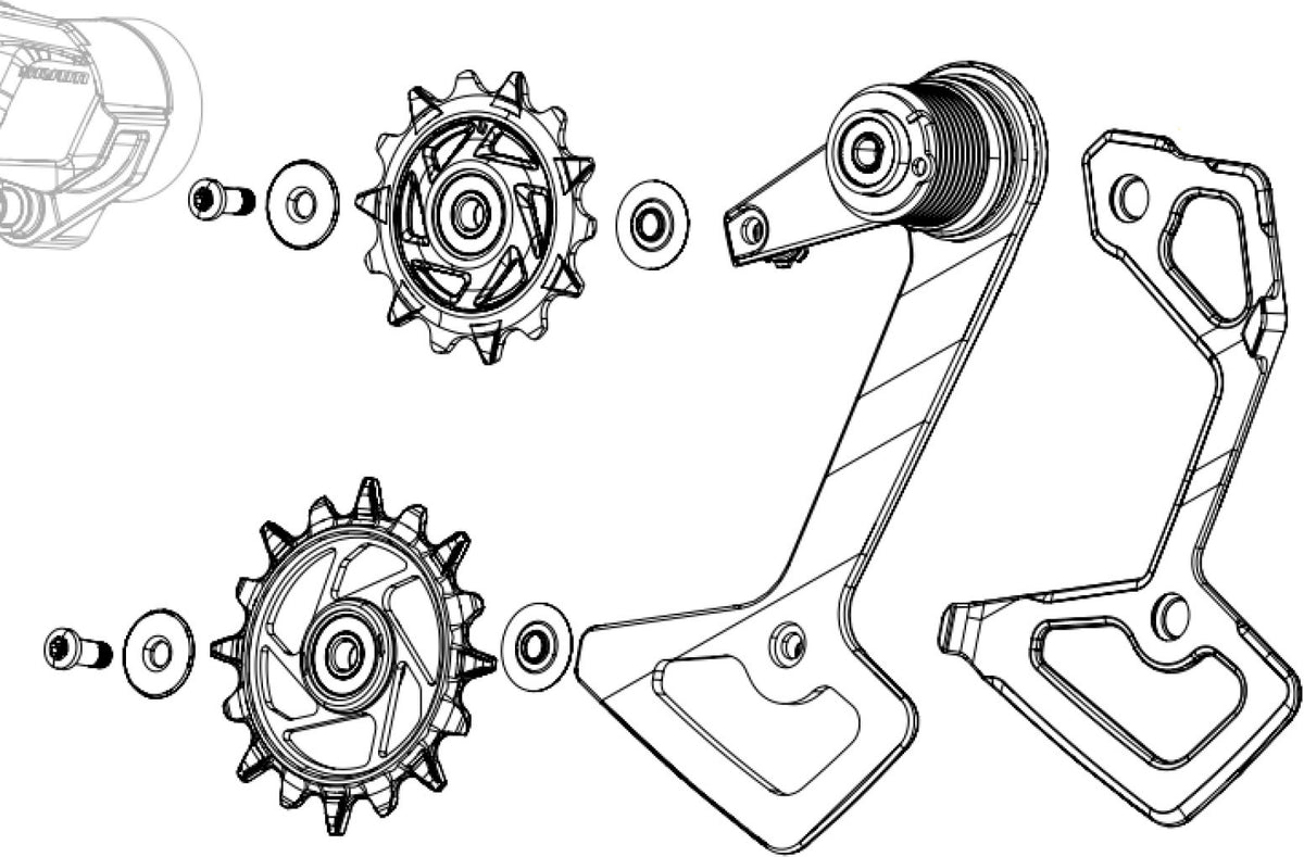 Sram Red Xplr Axs Schaltkäfig Inkl. Schaltrollen