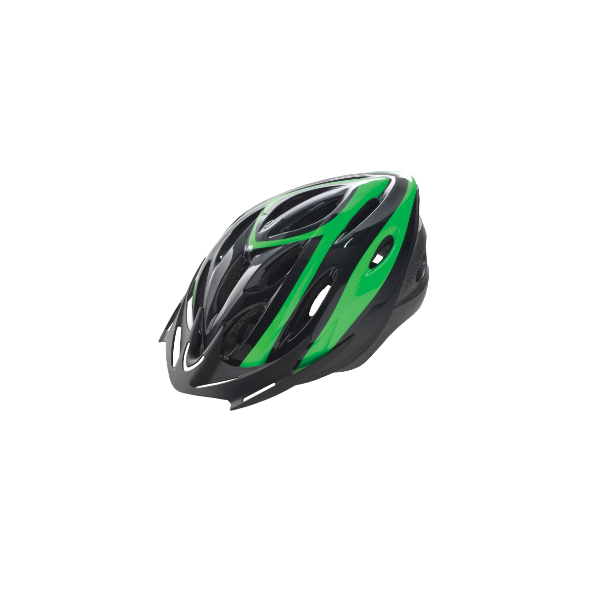 CASCO RIDER OUT-MOULD NEGRO/VERDE T.L 58-61CM WAG