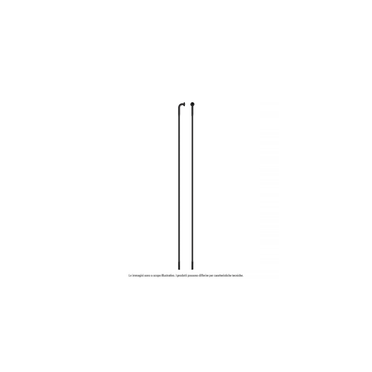 4 RADIOS DE 290MM RACE INOX RECTO NEGRO CON CABECILLAS DE 12 MM