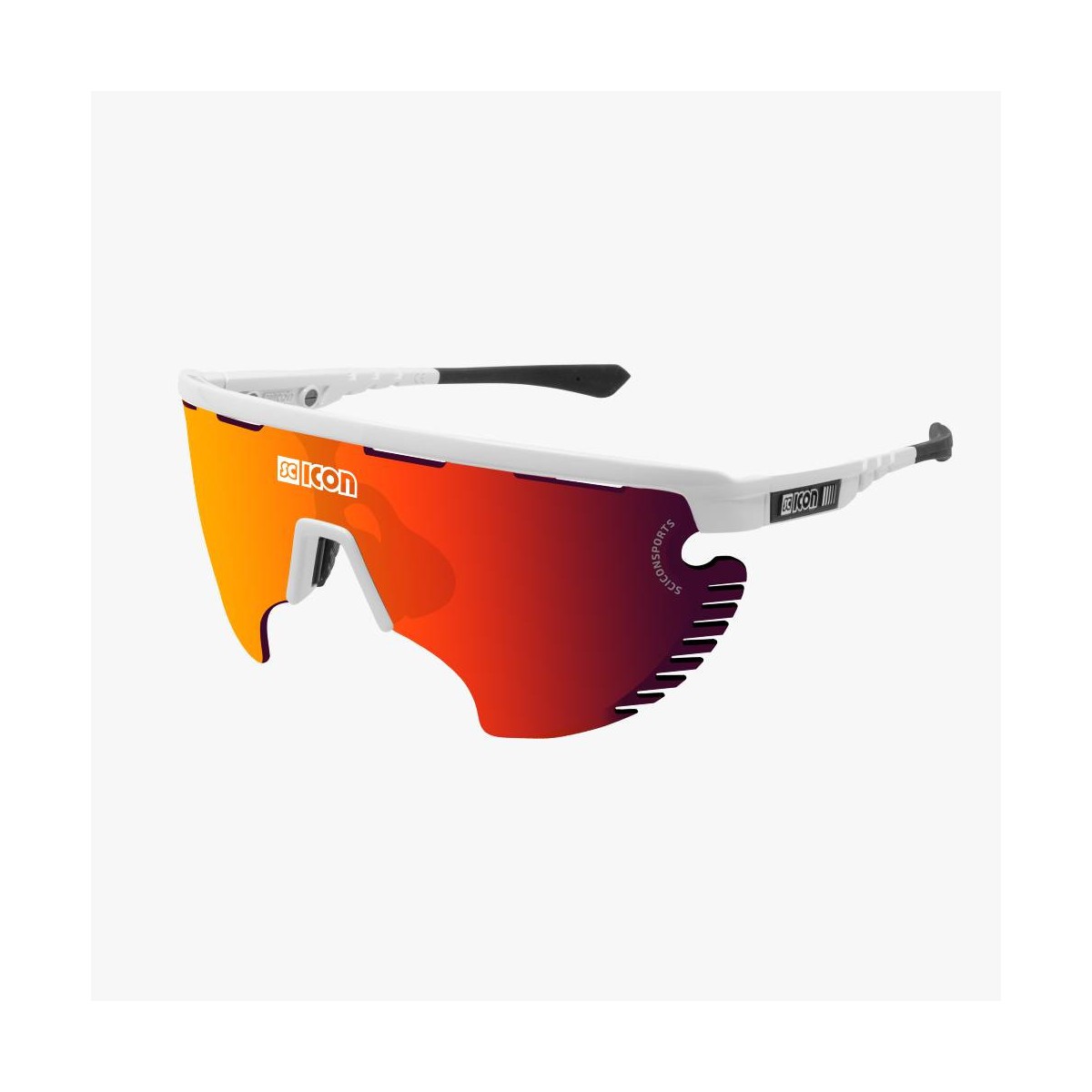 GAFAS SCICON AEROWING LAMON BLANCO BRILLANTE (LENTE MULTIESPEJO ROJA)