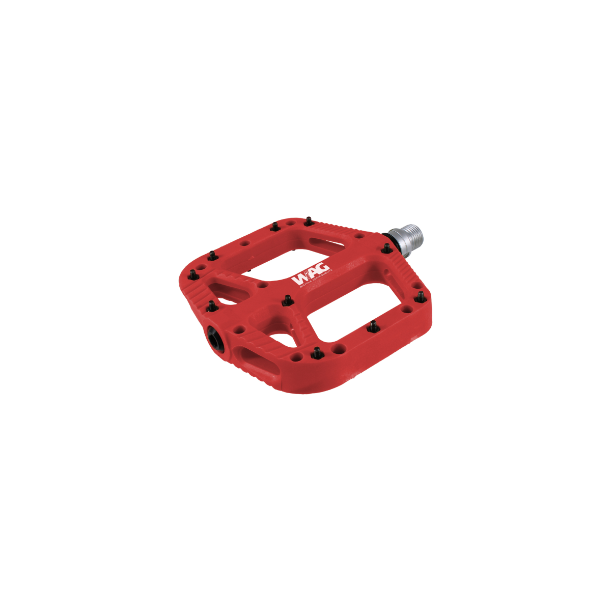 PAR PEDALES PLATAFORMA RESINA 9/16 ROJOS WAG