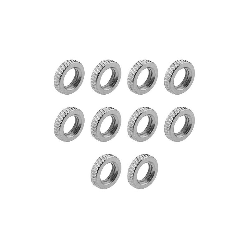 10 Tuercas para Valvula Presta Color Plata - VARIOS | ARS Bike Parts