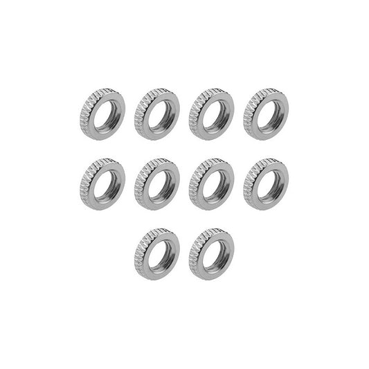 10 Tuercas para Valvula Presta Color Plata - VARIOS | ARS Bike Parts