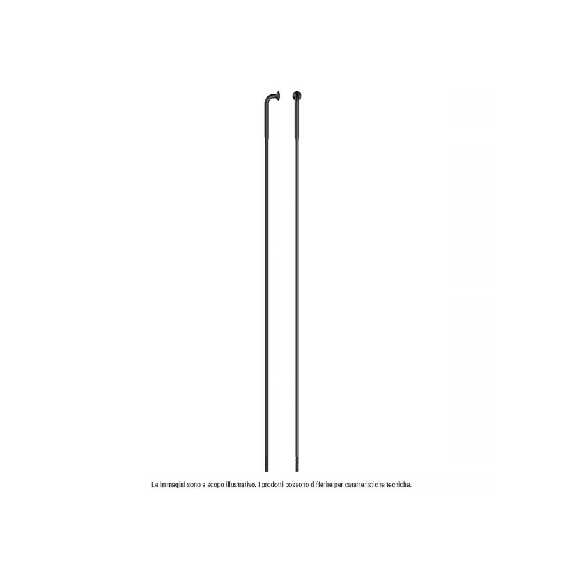 100 Radios De 272mm Leader Inox Curvo Negro Con Cabecillas De 12 Mm