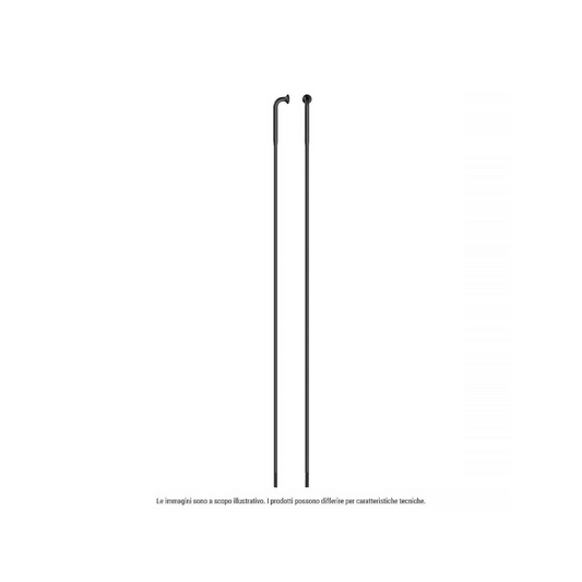 100 Radios De 272mm Leader Inox Curvo Negro Con Cabecillas De 12 Mm