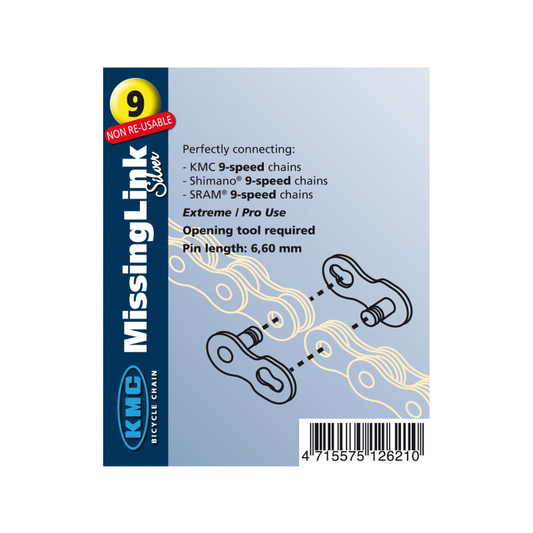 2 Enganches Cadena Kmc No Reutilizables 9v Plata - KMC | ARS Bike Parts