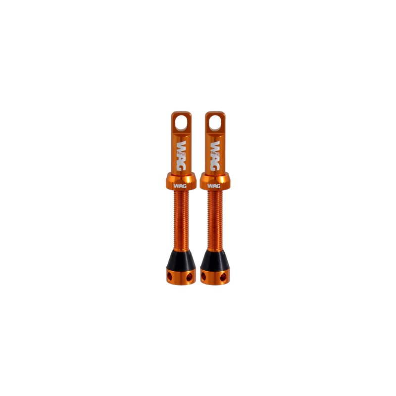 WAG 2 Valvulas Tubeles Aluminio 44mm Naranja - WAG | ARS Bike Parts