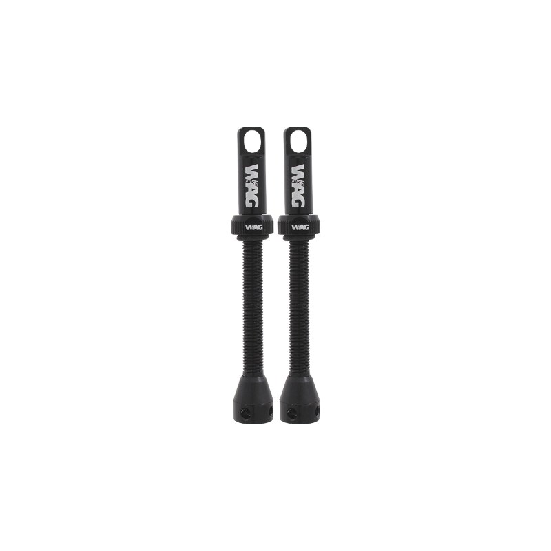 2 Valvulas Tubeles Aluminio 60mm Negras WAG - WAG | ARS Bike Parts
