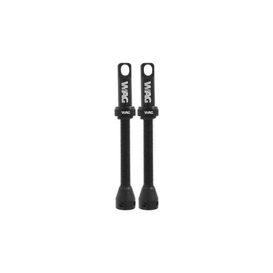 2 Valvulas Tubeles Aluminio 60mm Negras WAG - WAG | ARS Bike Parts