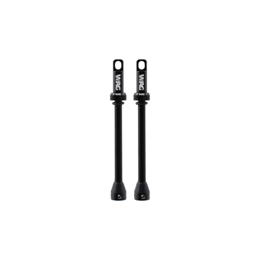2 Valvulas Tubeles Aluminio 80mm Negras WAG - WAG | ARS Bike Parts