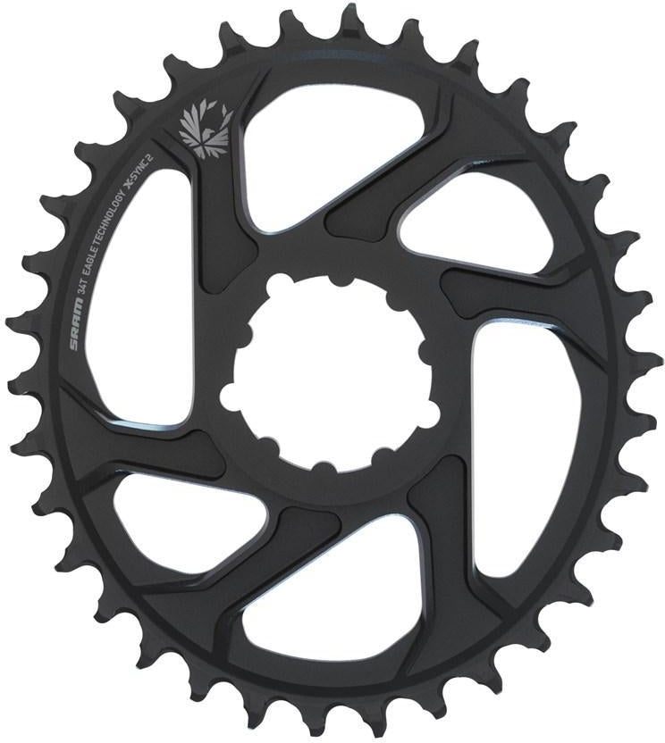 Plato X-Sync 2 Ovalado 32D Direct Mount Offset 6 mm Aluminio Eagle Negro