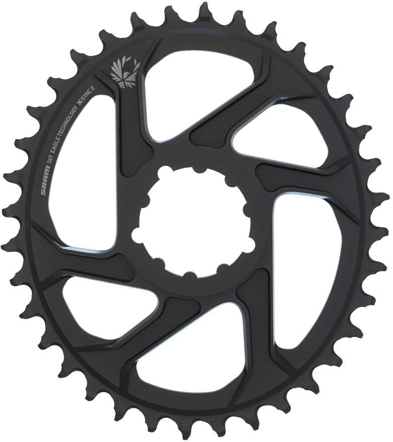 Plato X-Sync 2 Ovalado 32D Direct Mount Offset 6 mm Aluminio Eagle Negro