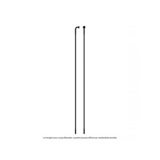 SAPIM 4 Radios de 286mm D-Light Inox Curvo Negro con Cabecillas de 12 mm - SAPIM | ARS Bike Parts