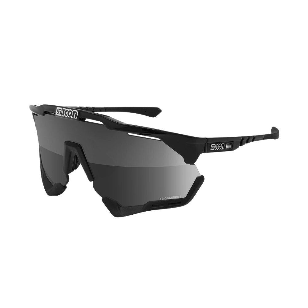 Gafas SCICON Aeroshade XL Negro Brillante (lente Multiespejo Plata) - SCICON | ARS Bike Parts