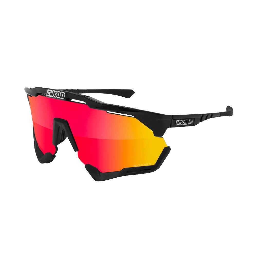 Gafas SCICON Aeroshade XL Negro Brillante (lente Multiespejo Rojo) - SCICON | ARS Bike Parts