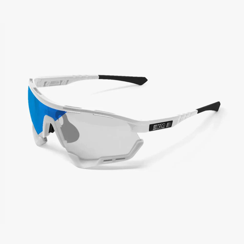 Gafas SCICON Aerotech XL Blanco Brillante (lente Fotocromática Azul) - SCICON | ARS Bike Parts