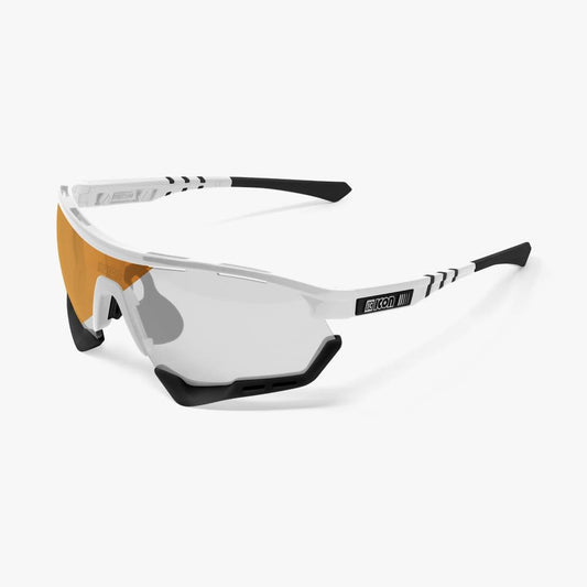 Gafas SCICON Aerotech XL Blanco Brillante (lente Fotocromática Bronce) - SCICON | ARS Bike Parts