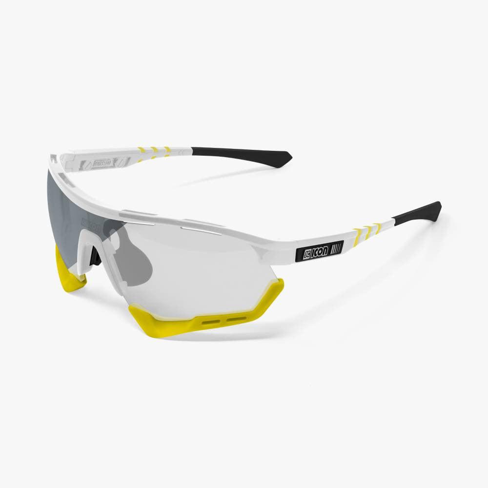 Gafas SCICON Aerotech XL Blanco Brillante (lente Fotocromática Plata) - SCICON | ARS Bike Parts