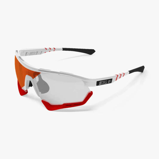 Gafas SCICON Aerotech XL Blanco Brillante (lente Fotocromática Roja) - SCICON | ARS Bike Parts