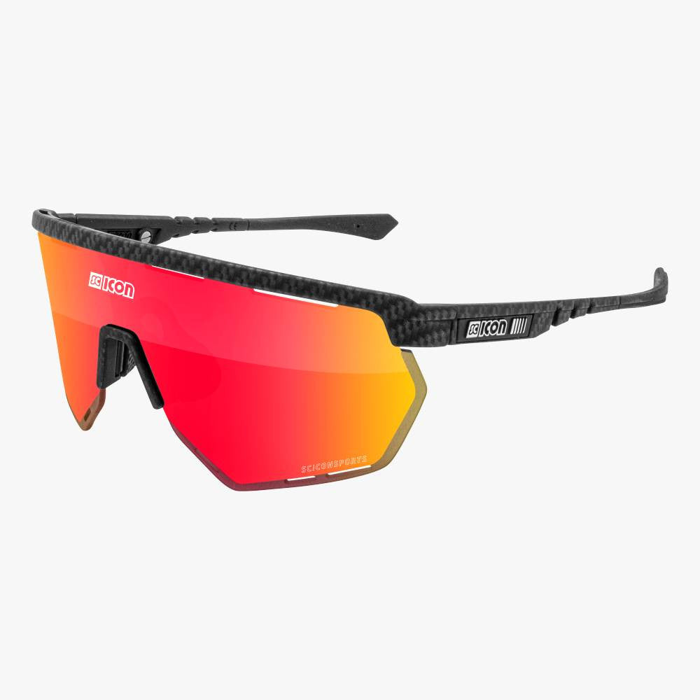 Gafas SCICON Aerowing Carbon Matt (lente Multiespejo Rojo) - SCICON | ARS Bike Parts