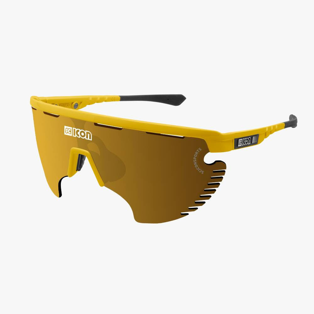 Gafas SCICON Aerowing Lamon Amarillo Brillante (lente Multiespejo Bronce) - SCICON | ARS Bike Parts